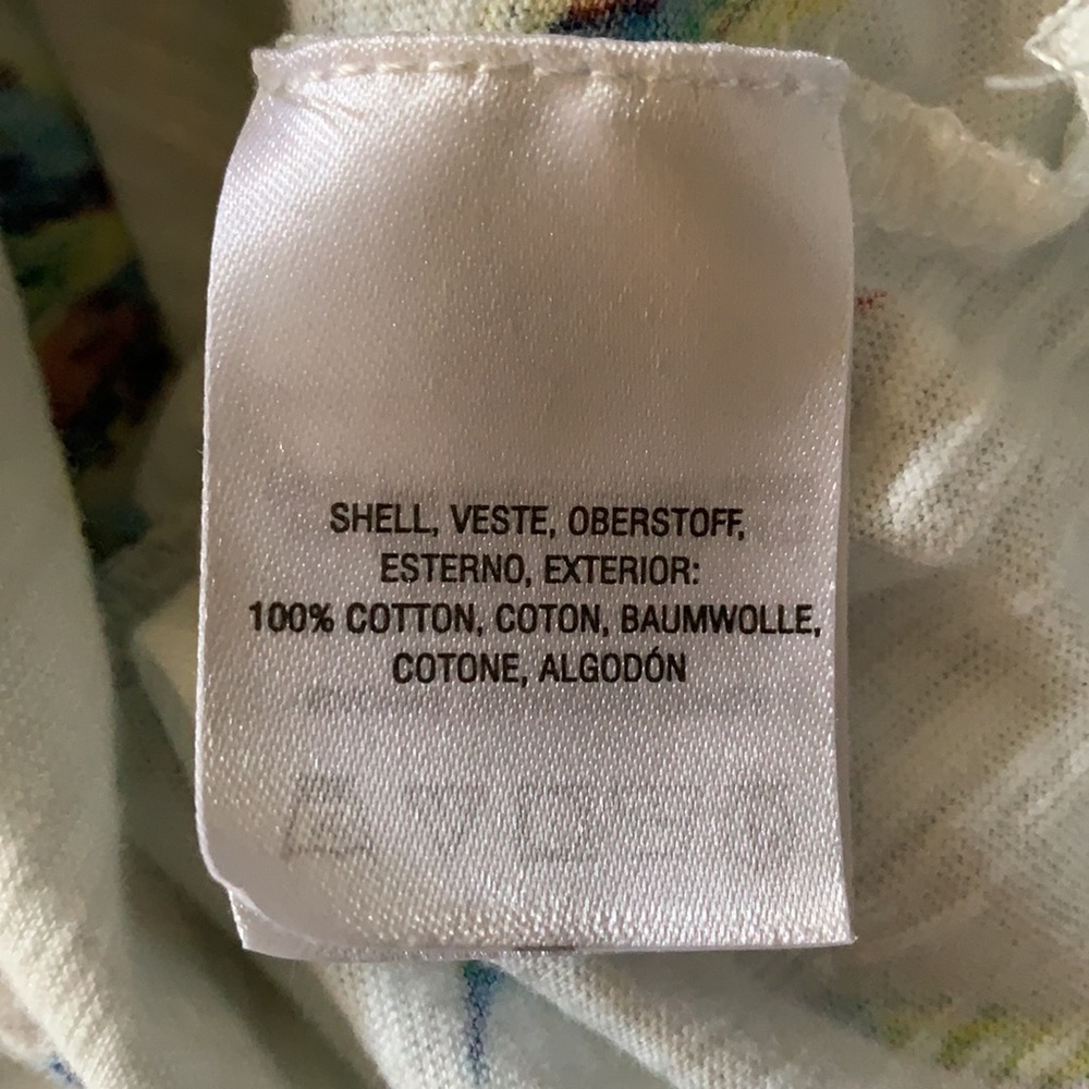 Meadow Rue by Anthropologie White Rainbow Pajaro Bird Print Tee Shirt Small NWOT - Picture 14 of 16